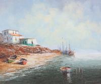 Eleanore Guinther, (German, b. 1947), Coastal Scene