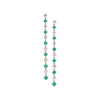 EMERALD AND DIAMOND EARRINGS