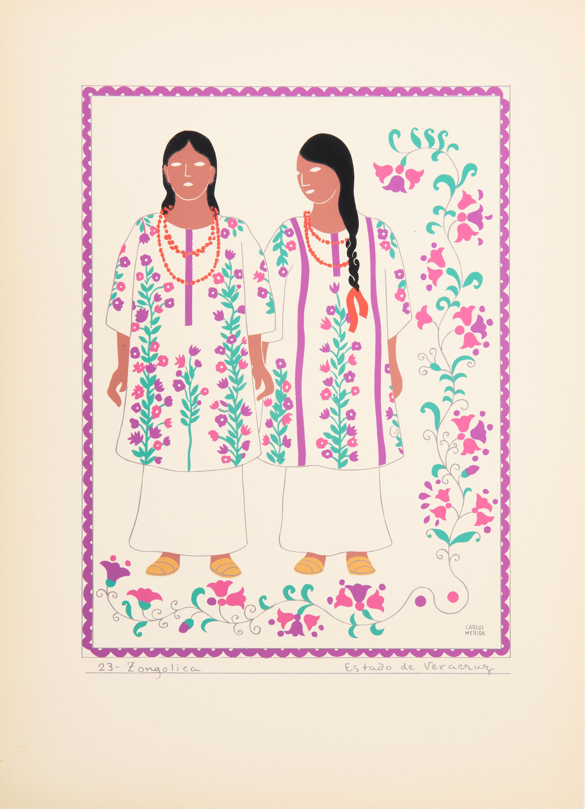 [Art] Merida, Carlos. Trajes Regionales Mexicanos