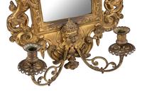 A Pair of Neoclassical Gilt Bronze Girandole Mirrors