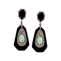 OPAL AND DIAMOND EARRINGS