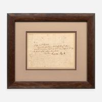 [Declaration of Independence] [Connecticut] Wolcott, Oliver Autograph Note, signed