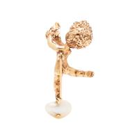 RUSER, YELLOW GOLD AND CULTURED PEARL CHERUB BROOCH