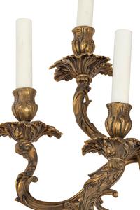 A Pair of Louis XV Style Gilt Bronze Seven-Light Candelabra