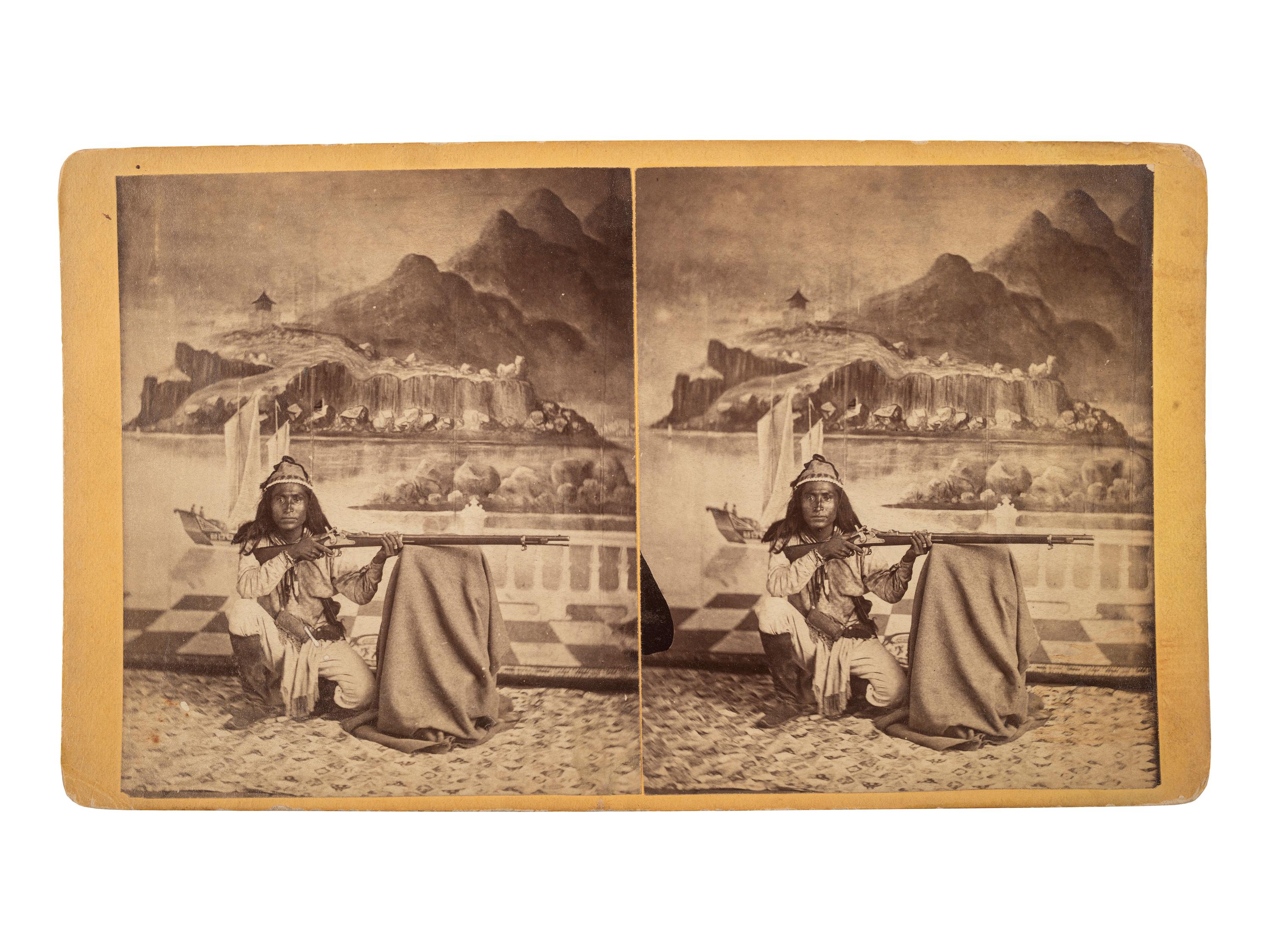 [NATIVE AMERICANS]. ROTHROCK, G.H. (1843-1924), photographer. Es-Koiw-in-tate, Apache Indian . [Phoenix, AZ].
