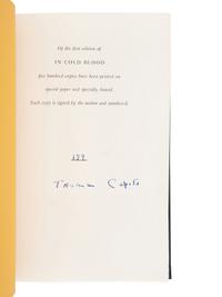 CAPOTE, Truman (1924-1984). In Cold Blood . New York: Random House, 1965.