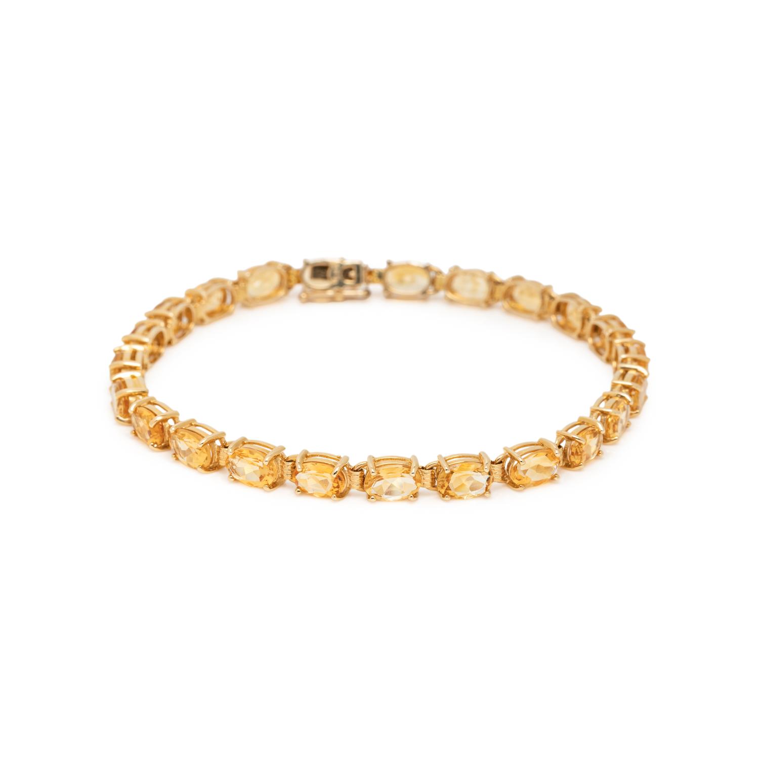 COLLECTION OF YELLOW GOLD AND CITRINE JEWELRY