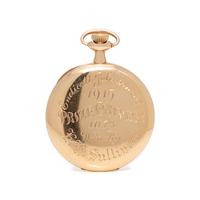 HOWARD WATCH CO., 14K YELLOW GOLD OPEN FACE POCKET WATCH