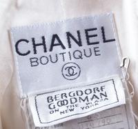 A Chanel Cream Boucle Double Breasted Suit, Size 40.