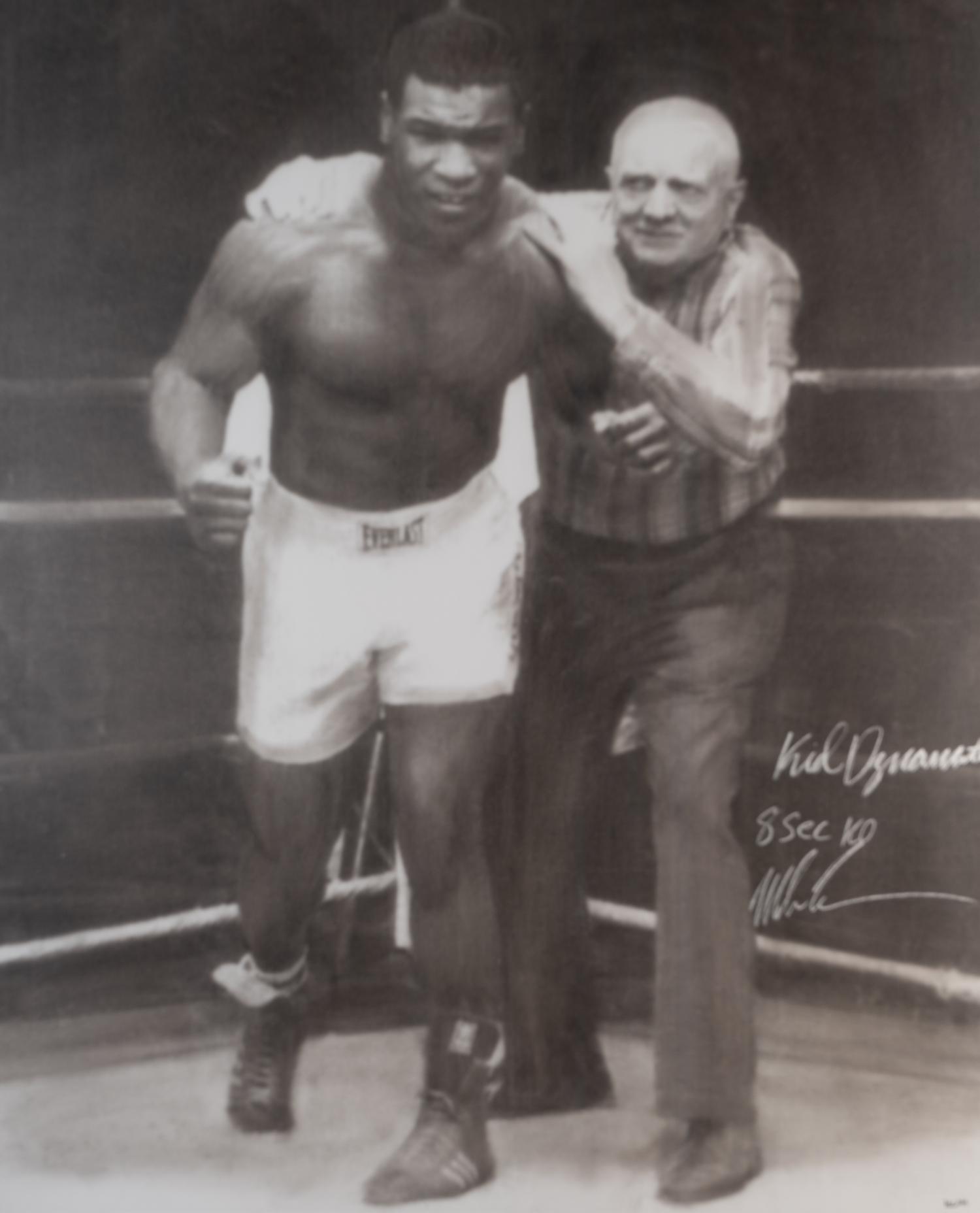 A Large Mike Tyson Signed Autograph Original Artwork With Unique Inscription,