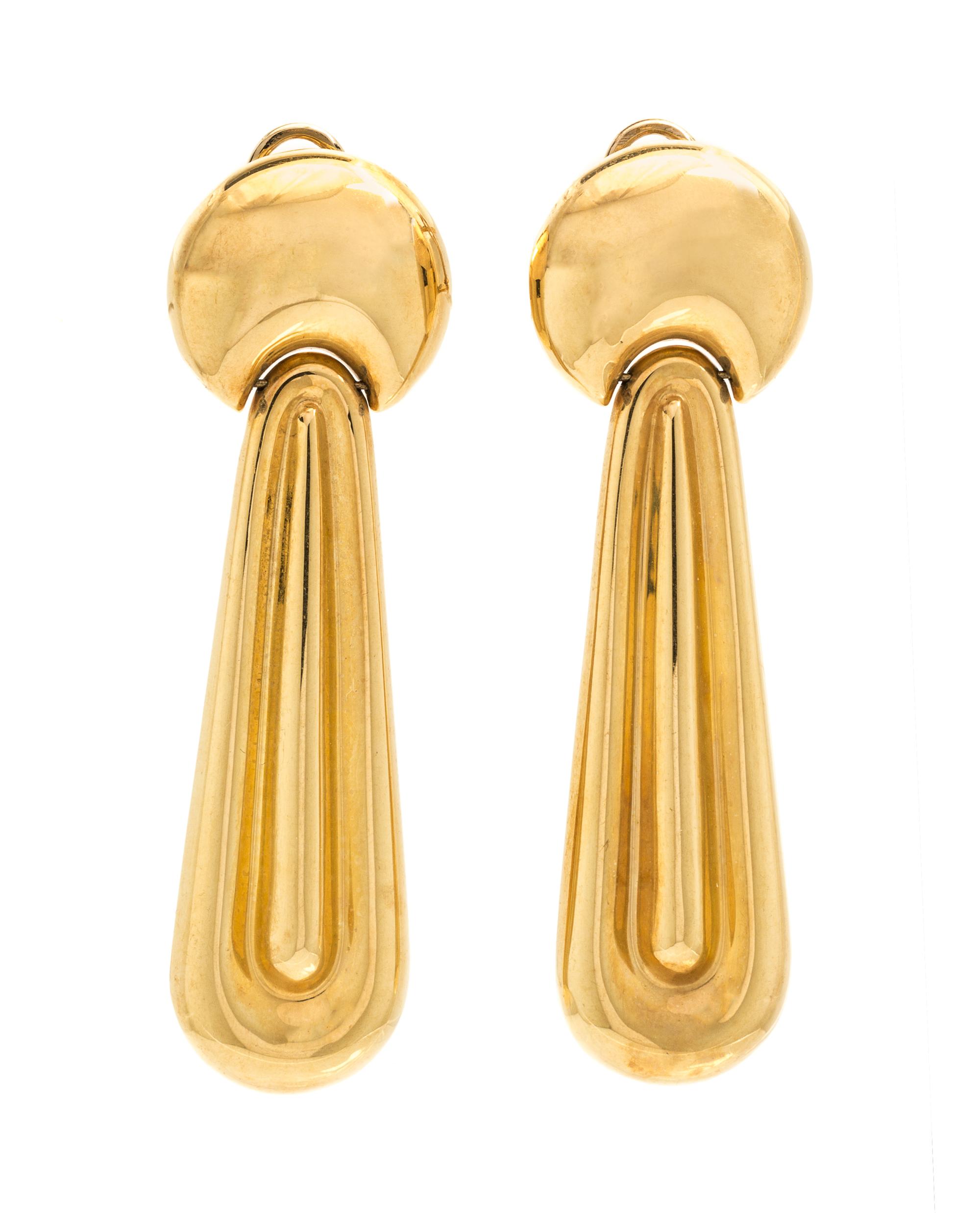 A Collection of Yellow Gold Earrings, 20.70 dwts.