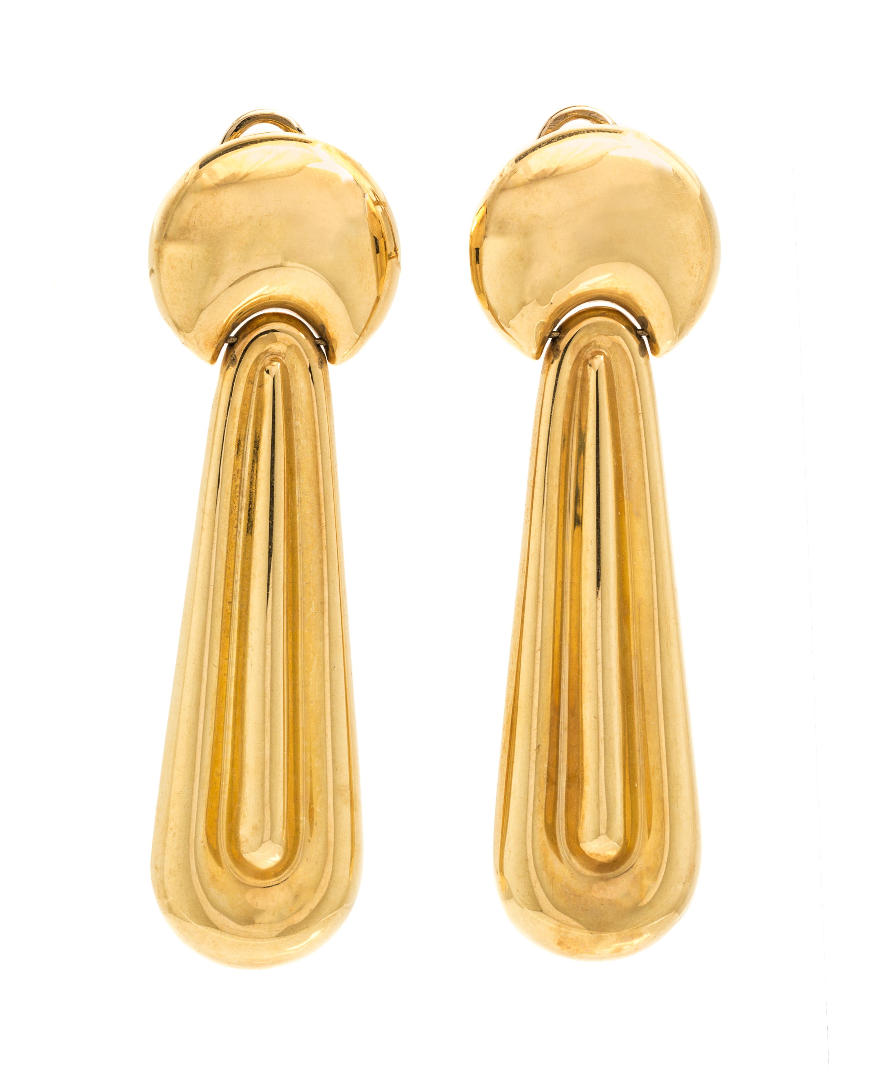 A Collection of Yellow Gold Earrings, 20.70 dwts.