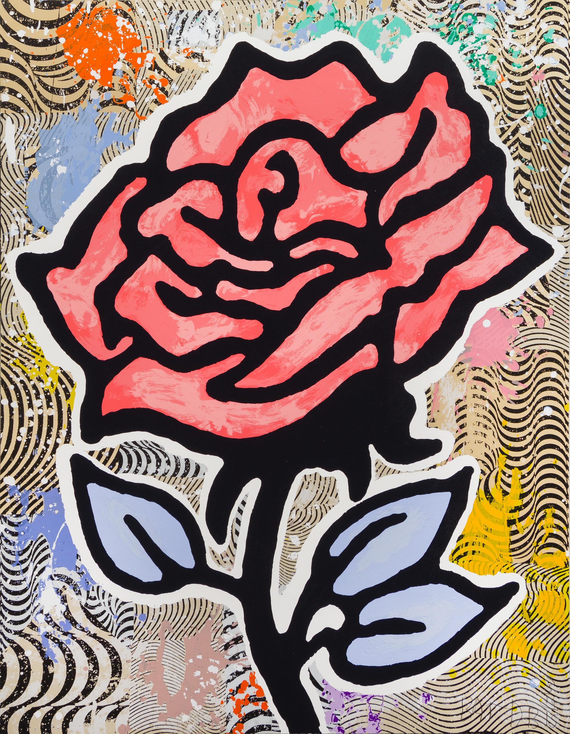 Donald Baechler, (American, b. 1956), Six Roses, 2015 (a suite of six works)