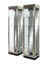A Pair of Chromed Vitrines