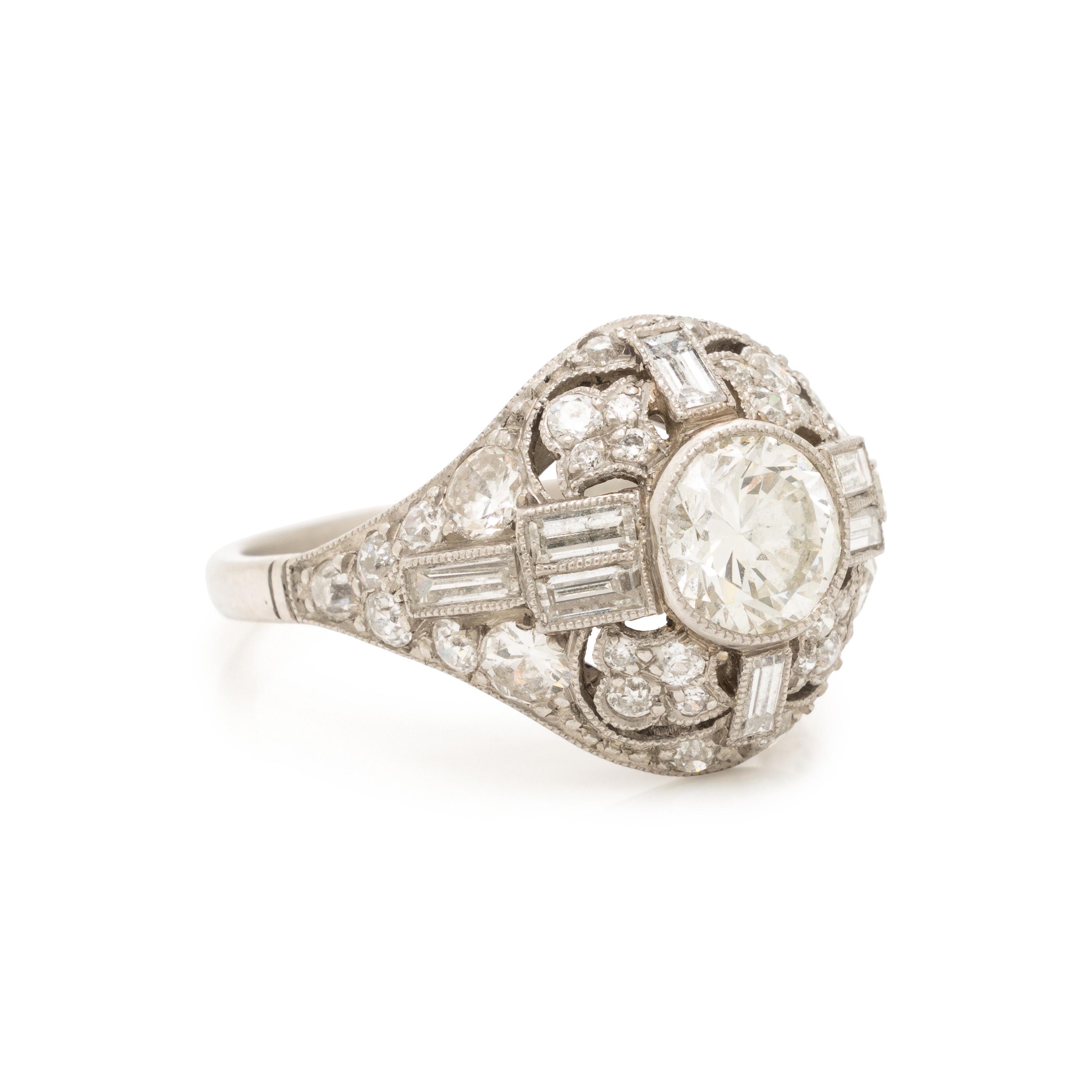 Diamond and Platinum Ring