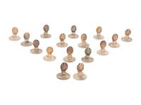 A Set of Sixteen Christofle Silver-Plate Coquilles Place Card Holders