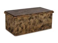 A Federal Smoke-Decorated Pine Document Box