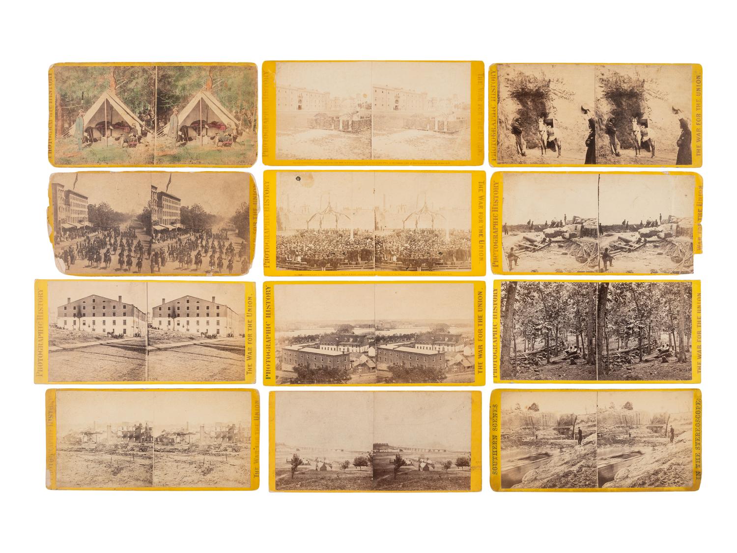 [CIVIL WAR]. A collection of 85 stereoviews from "The War for the Union" series. E. & H.T. Anthony, New York.