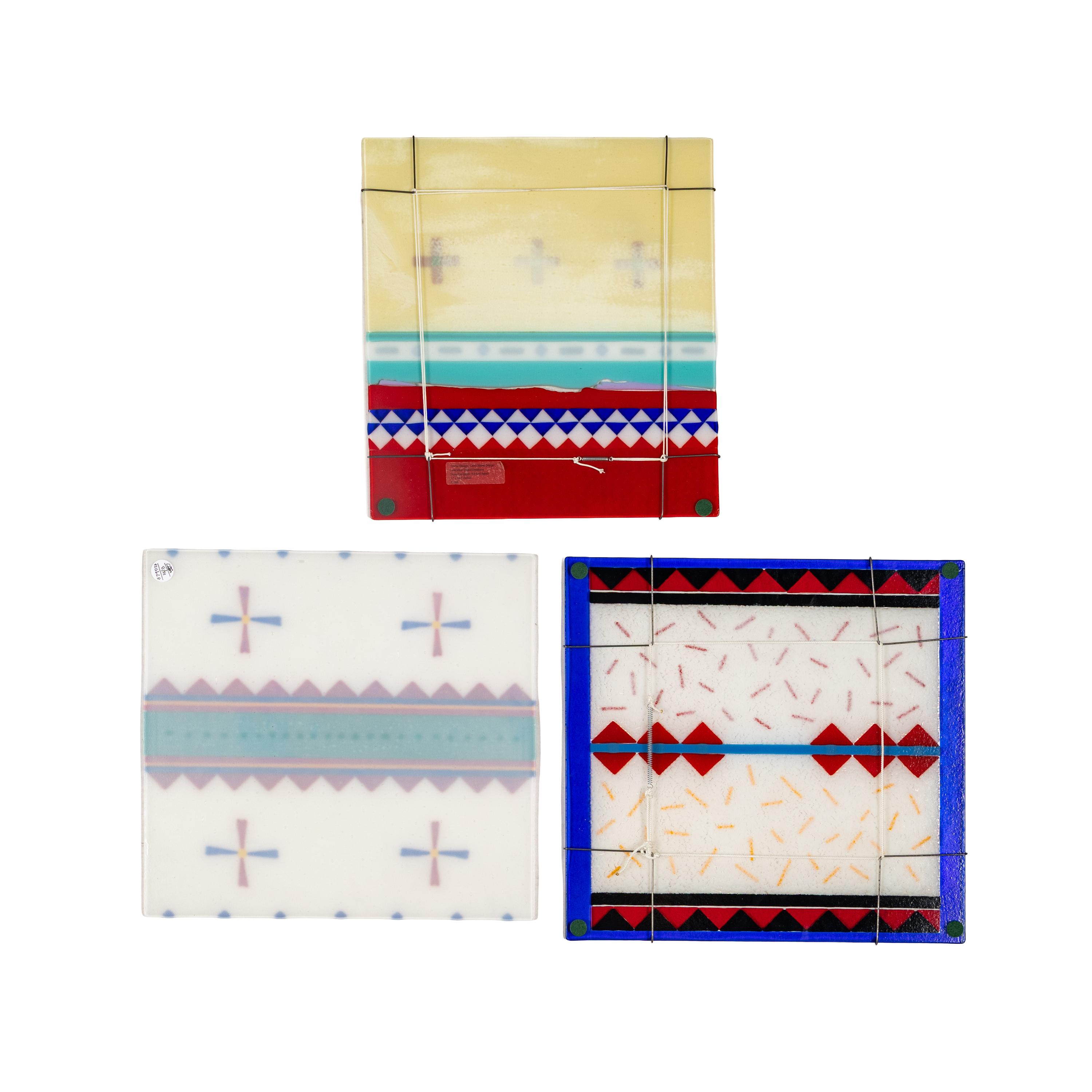 Lawrence Ahvakana (Inupiaq, b. 1946) — Fused Glass Panels, 2005