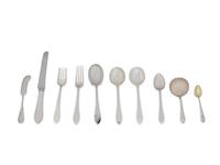 An American Silver Flatware Set for Twelve — Tiffany & Co., New York, NY, 20th Century
