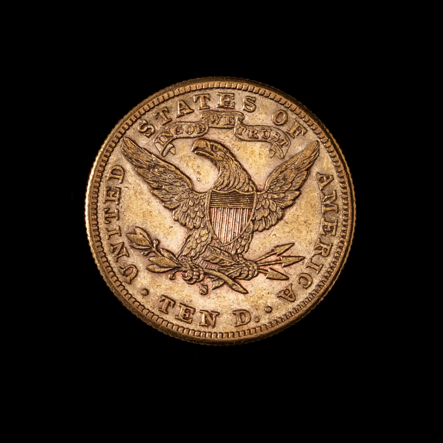 A United States 1889-S Liberty Head $10 Gold Coin