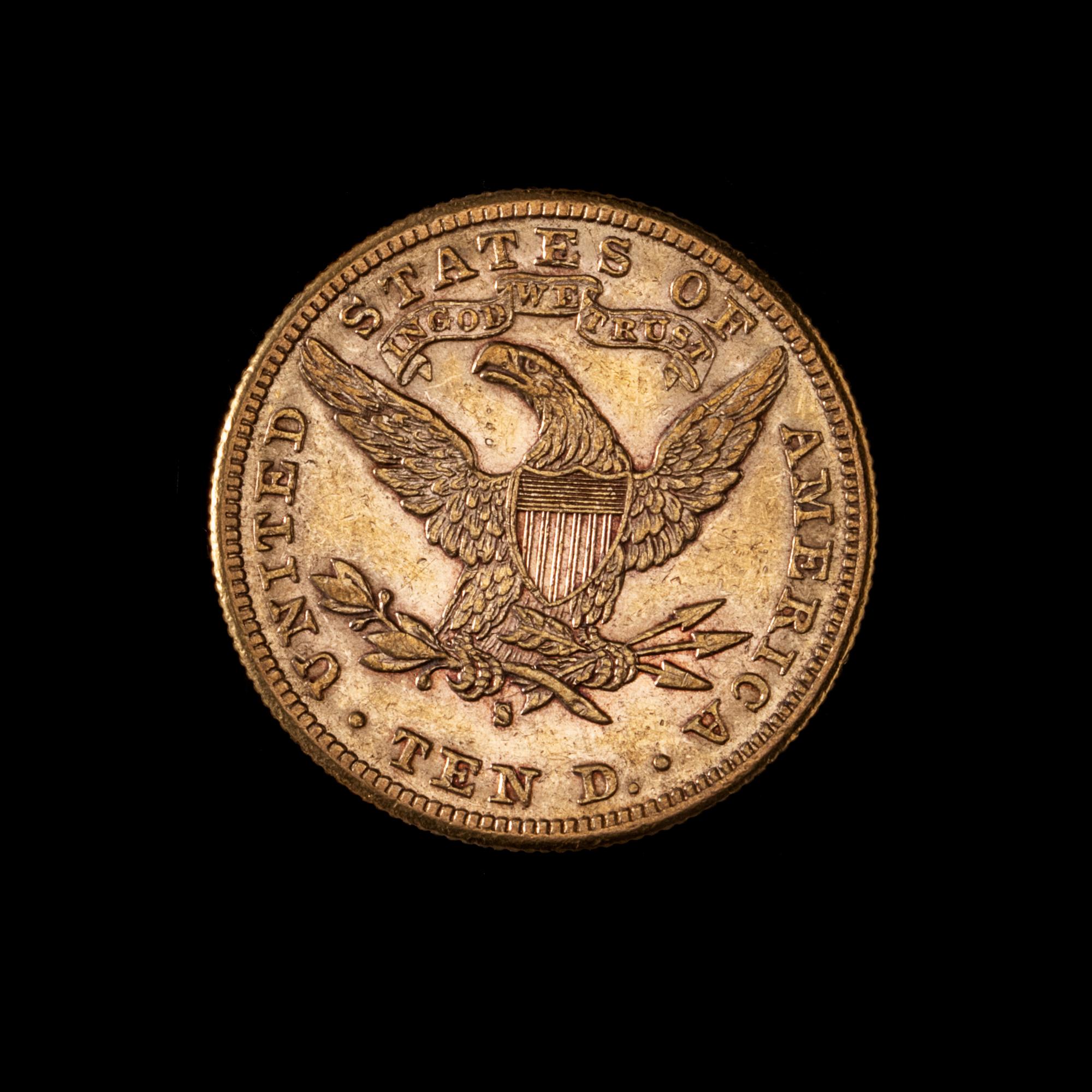A United States 1889-S Liberty Head $10 Gold Coin