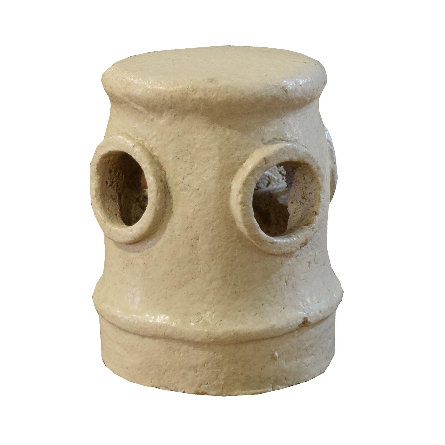 A Northwestern Terracotta Tile Company Salesmen's Sample Chimney Cover 3.25" W x 3.25" D x 4.25" H — United States, Circa 1900