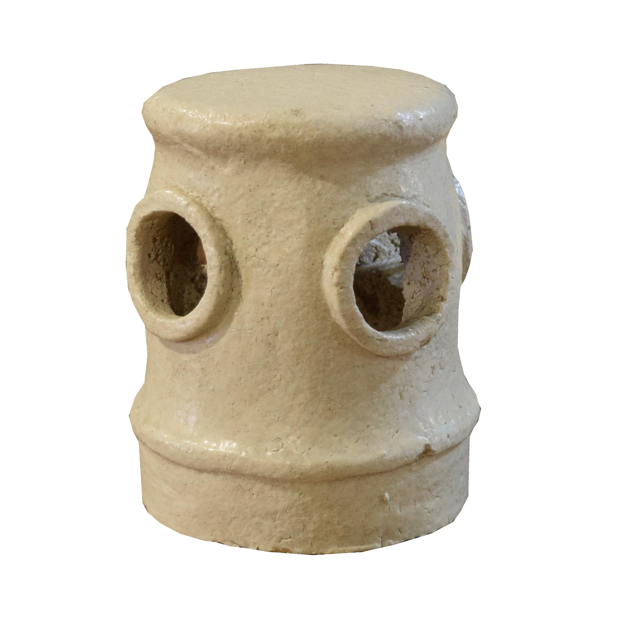 A Northwestern Terracotta Tile Company Salesmen's Sample Chimney Cover 3.25" W x 3.25" D x 4.25" H — United States, Circa 1900