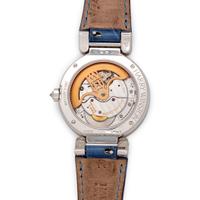 Harry Winston, 18K White Gold and Diamond 'Premier Excenter Bi-Retro Day-Date' Wristwatch