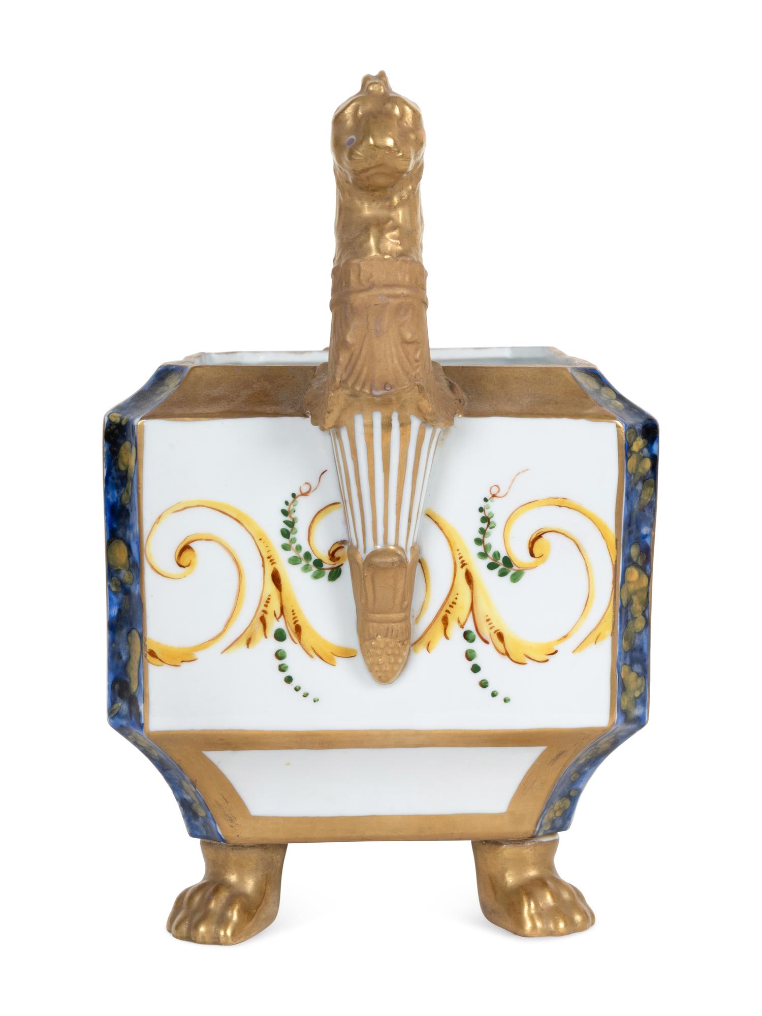 A Pair of Italian Porcelain Cache Pots