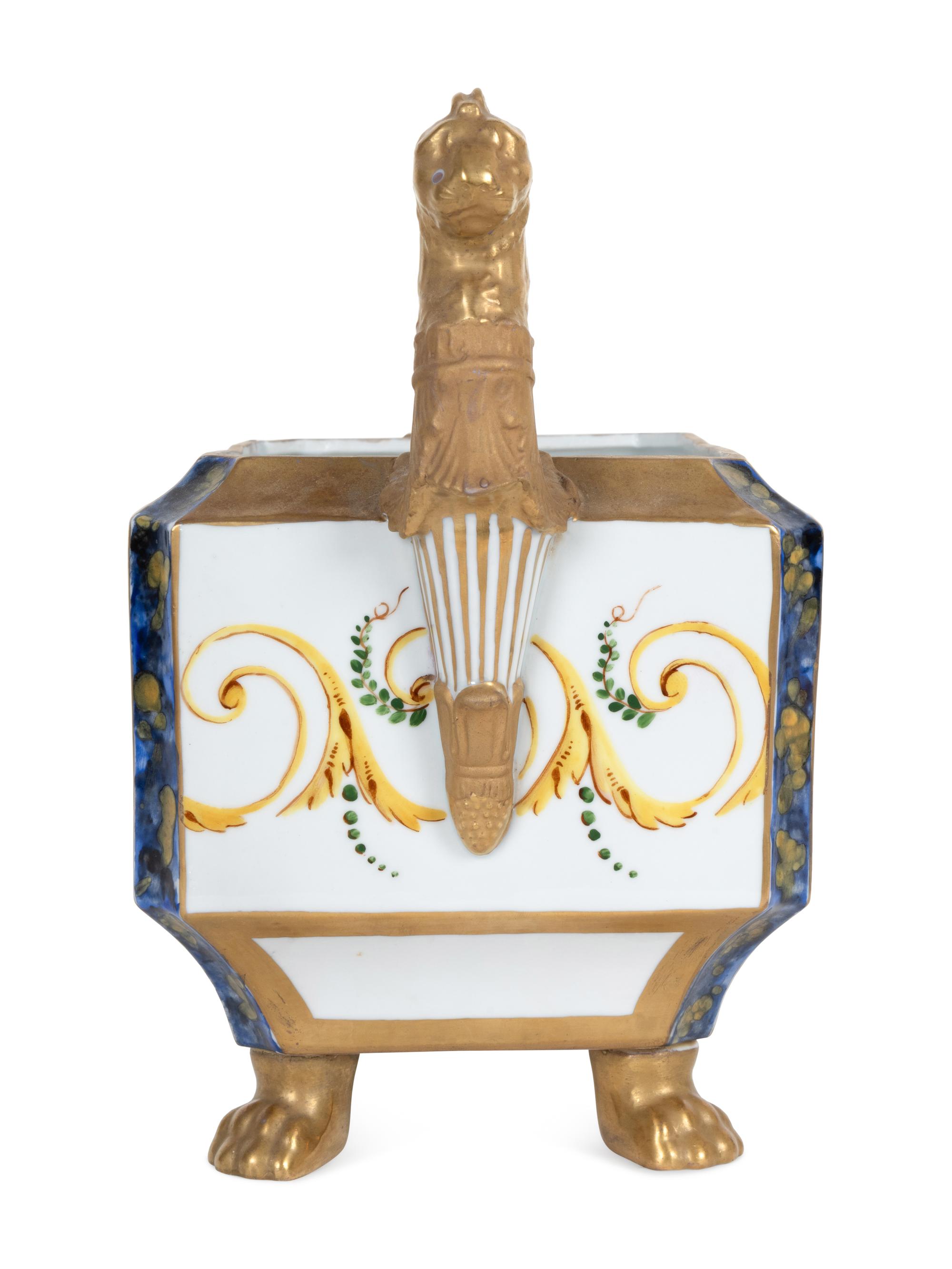 A Pair of Italian Porcelain Cache Pots