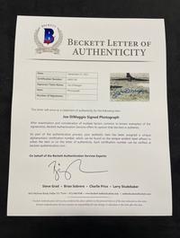 A Joe DiMaggio Signed Autograph Large Format Photograph (Beckett Authentication Services BAS Certified),
