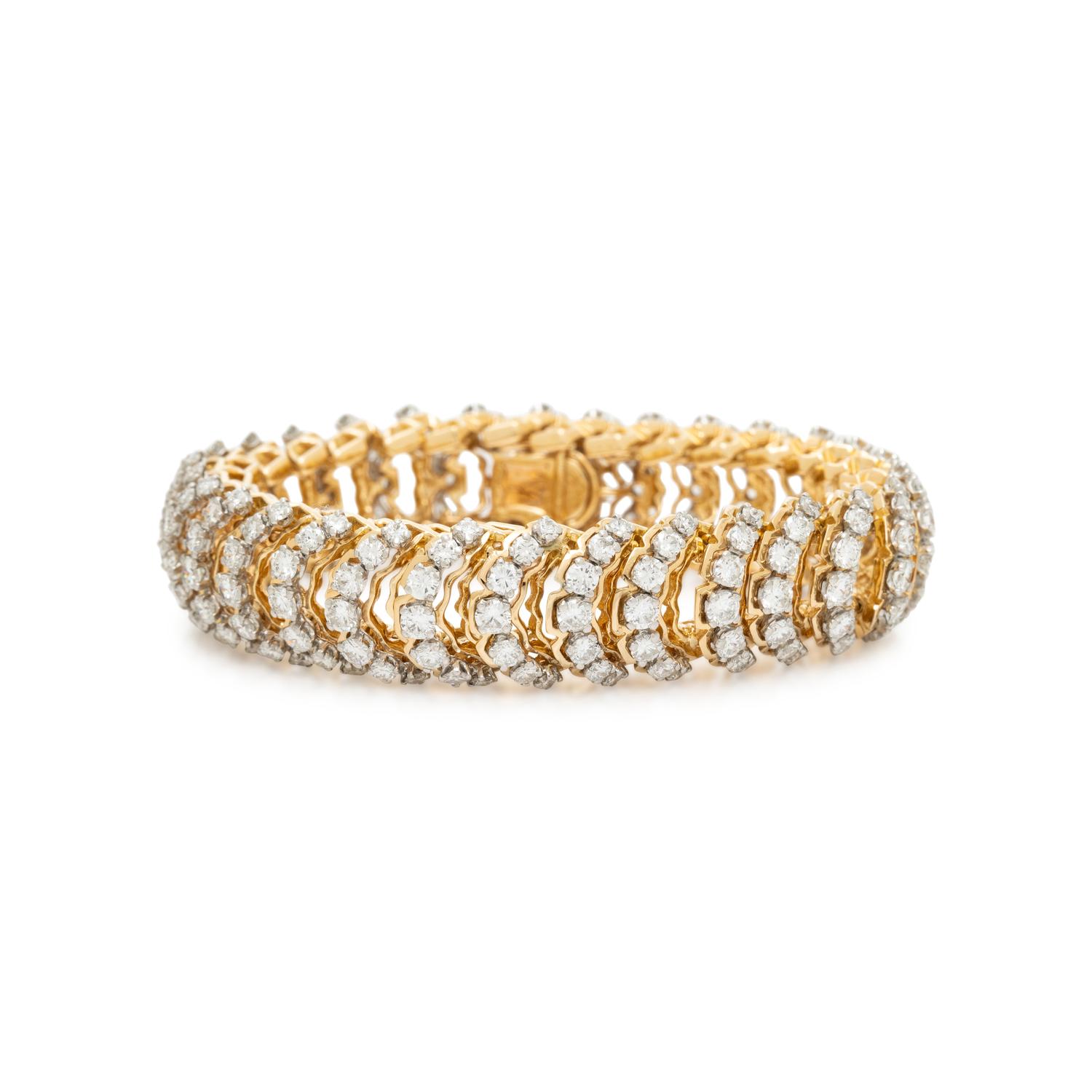 CARTIER, DIAMOND AND YELLOW GOLD BRACELET