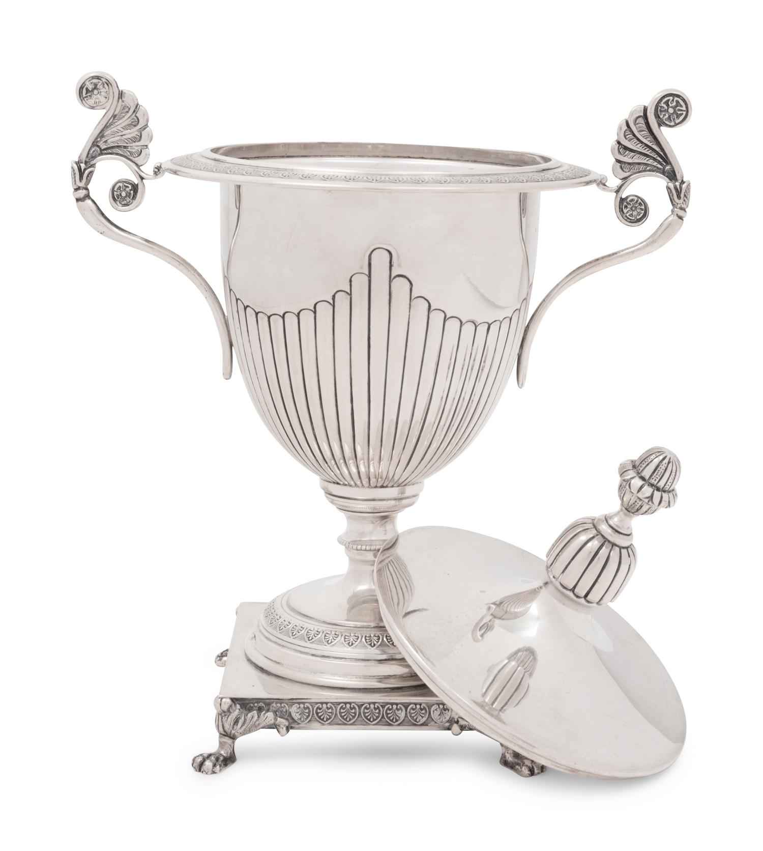 An Italian Silver Covered Sugar