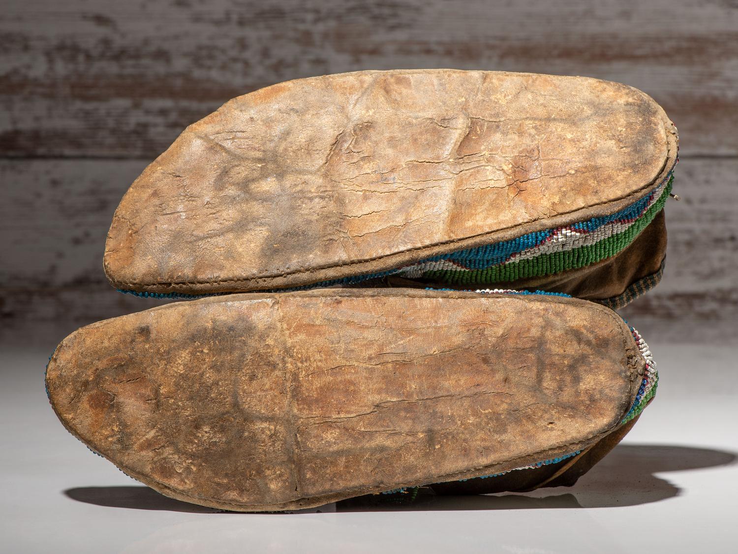 Sioux Beaded Hide Moccasins