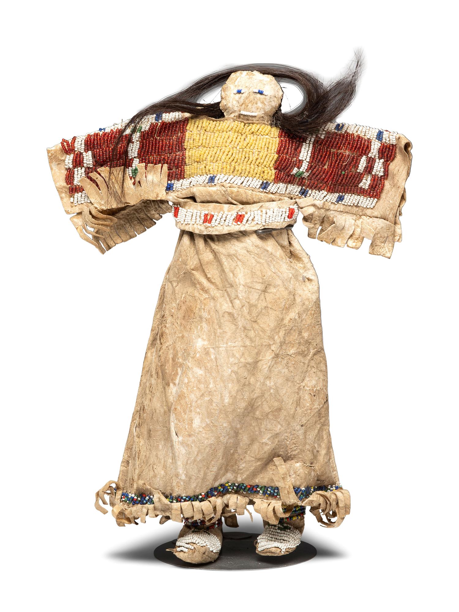 Sioux Beaded Hide Doll