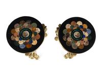 A Pair of Gilt Bronze and Specimen Marble Occasional Tables
