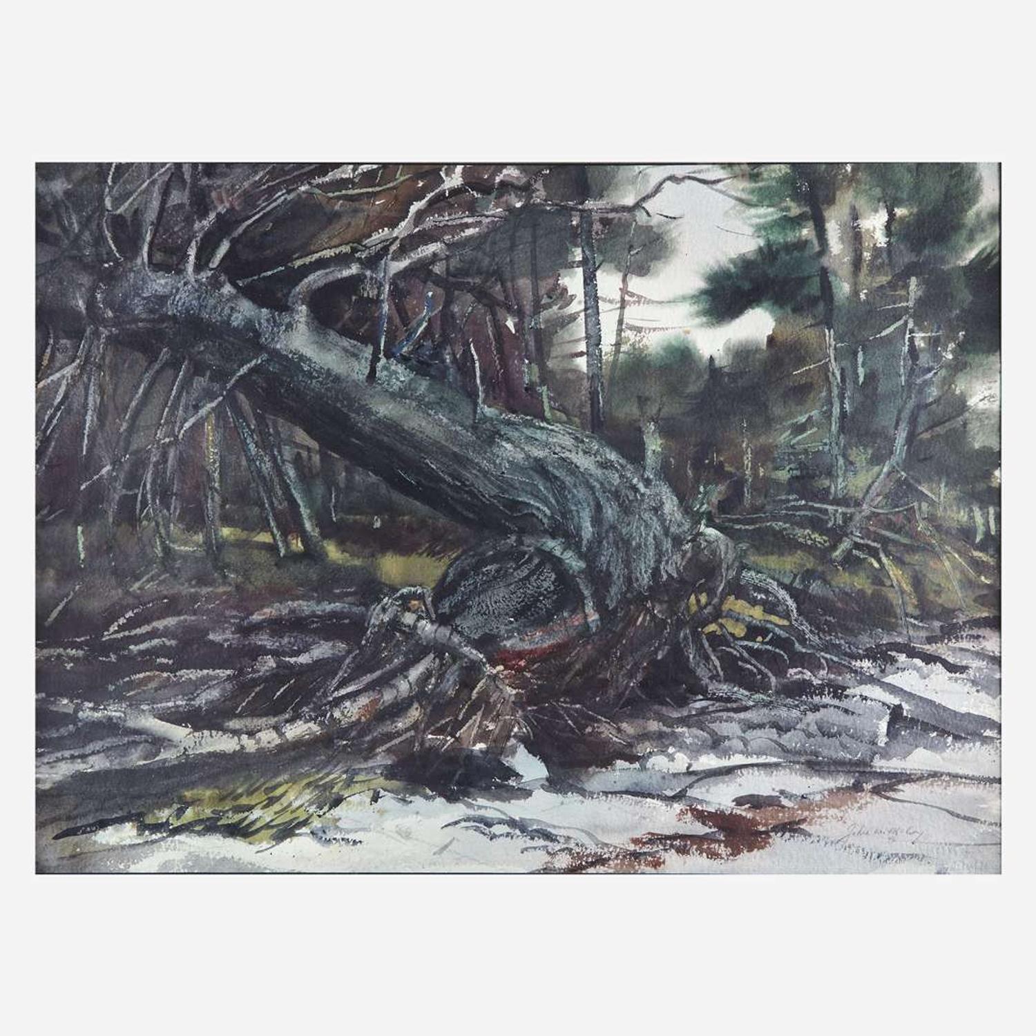 John W. McCoy (American, 1910-1989) The Uprooted Tree