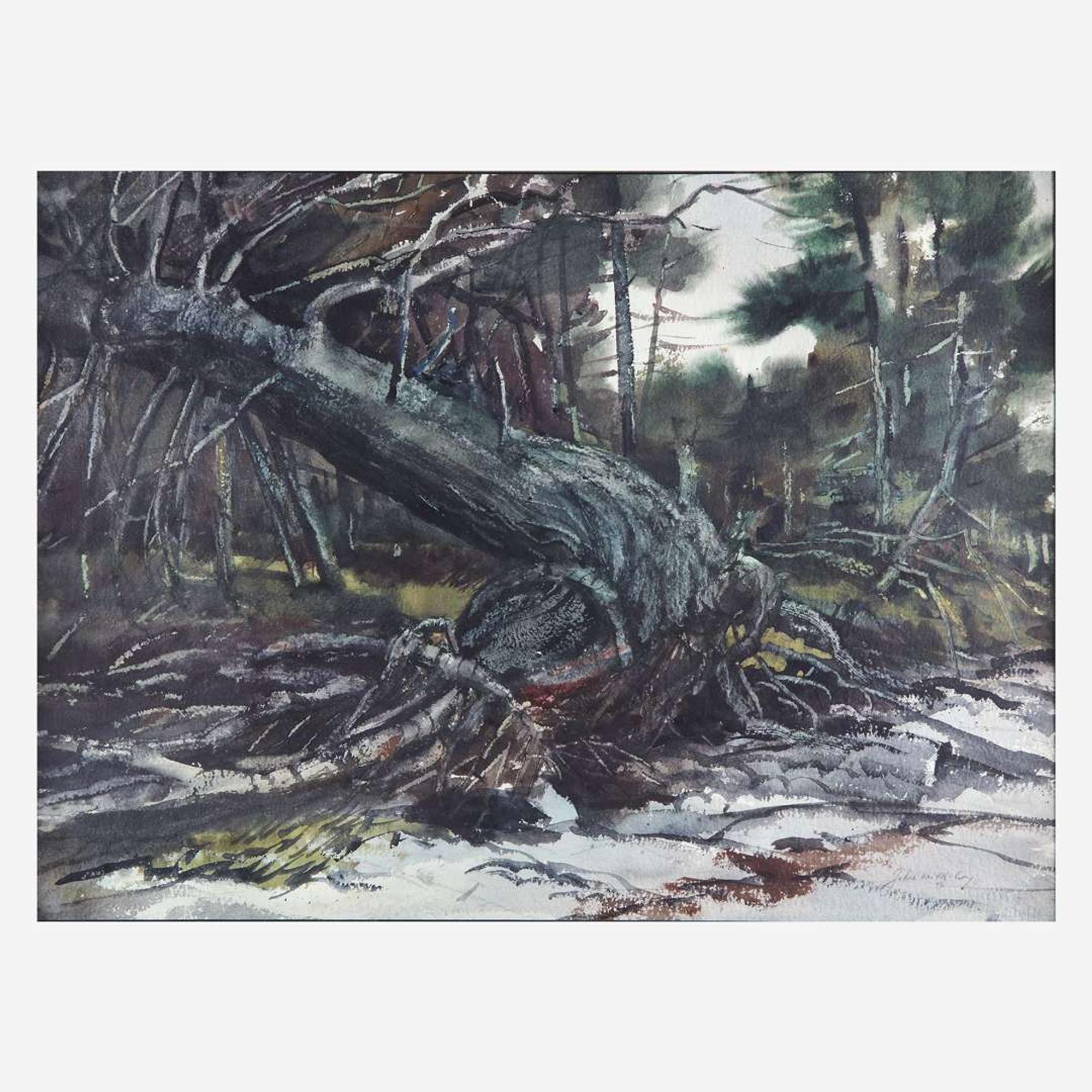 John W. McCoy (American, 1910-1989) The Uprooted Tree