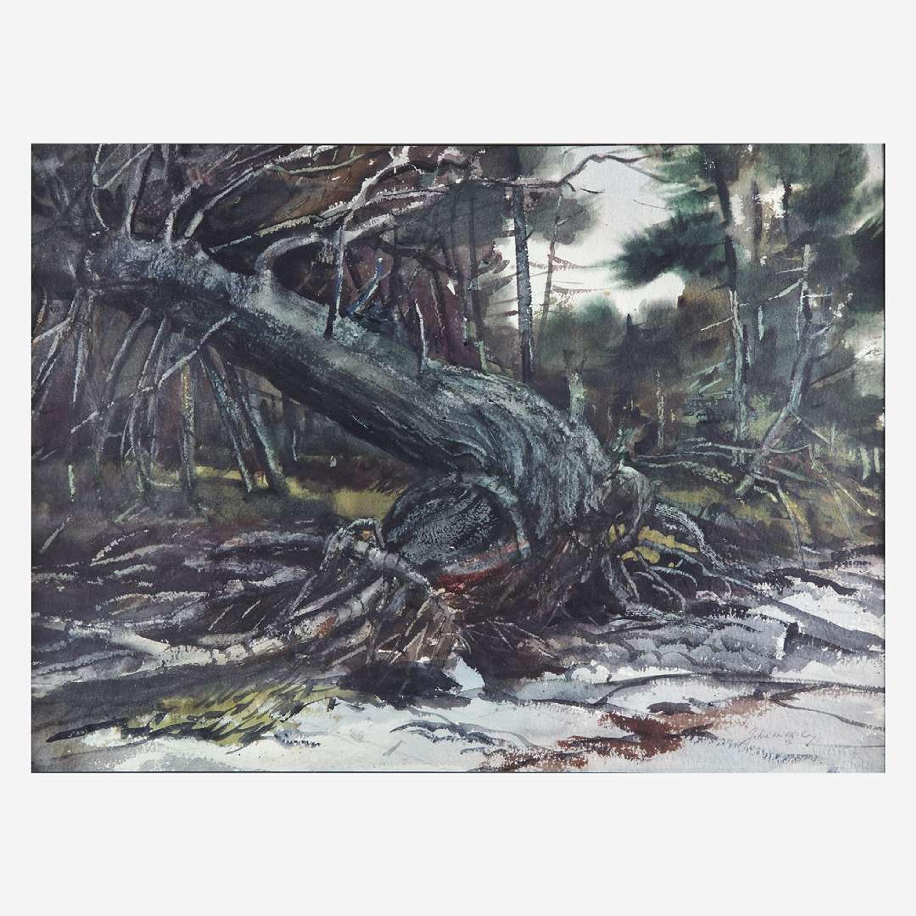 John W. McCoy (American, 1910-1989) The Uprooted Tree