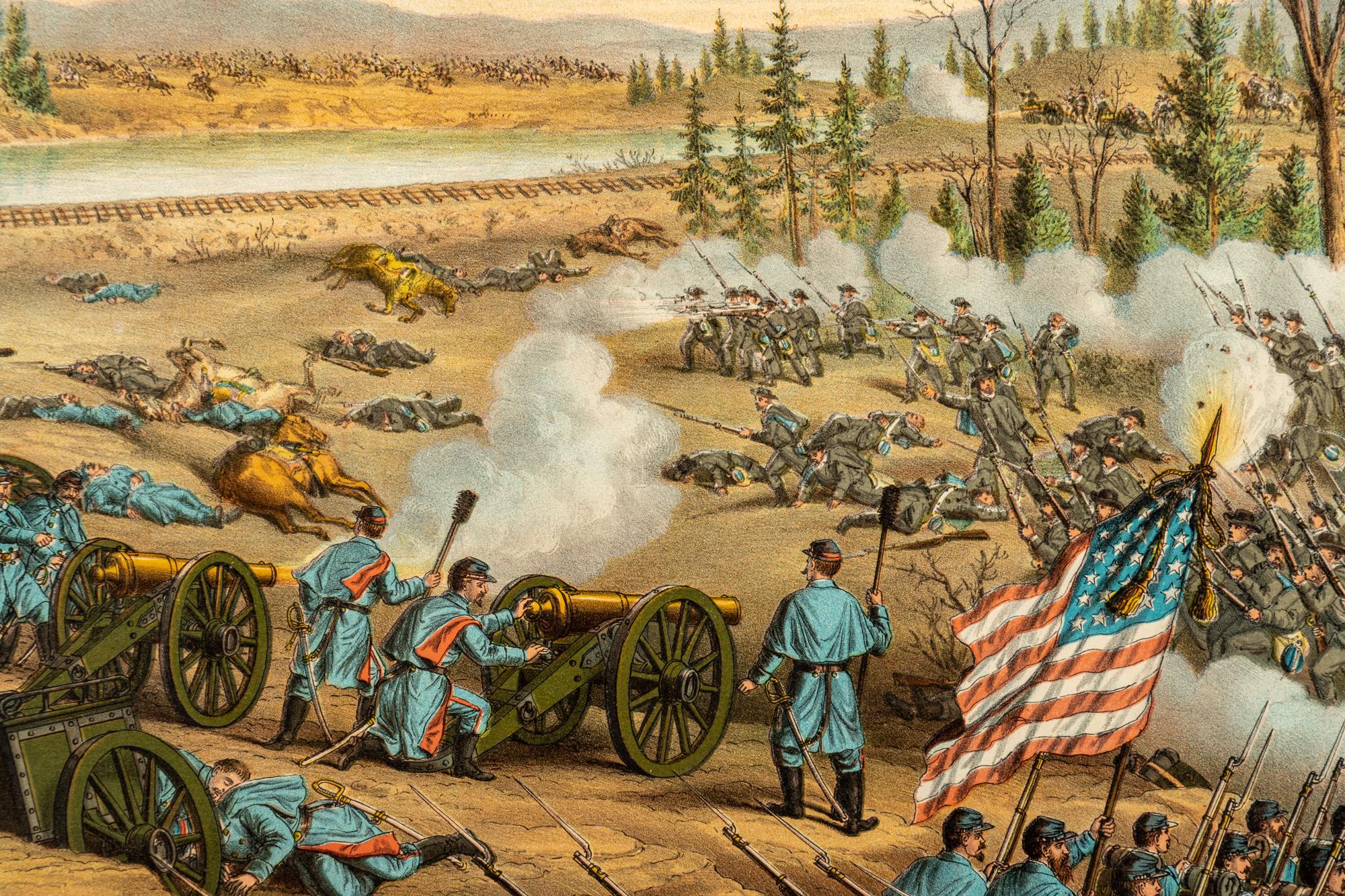 Three Lithographs Depicting Battle Scenes - Donated on June 27, 2024