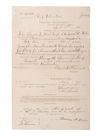 [CIVIL WAR]. A group of 5 items identified to Private Reuben Morris (3), 4th Iowa Cavalry, and John Spence, 24th Kentucky Infy., DOW, incl. photographs and documents.