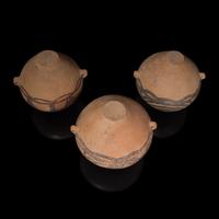 Three Large Chinese Painted Pottery Jars, Neolithic Period, Majiayao Culture, Machang Type — 新石器時代 馬家窯文化馬廠型雙耳彩陶甕三只