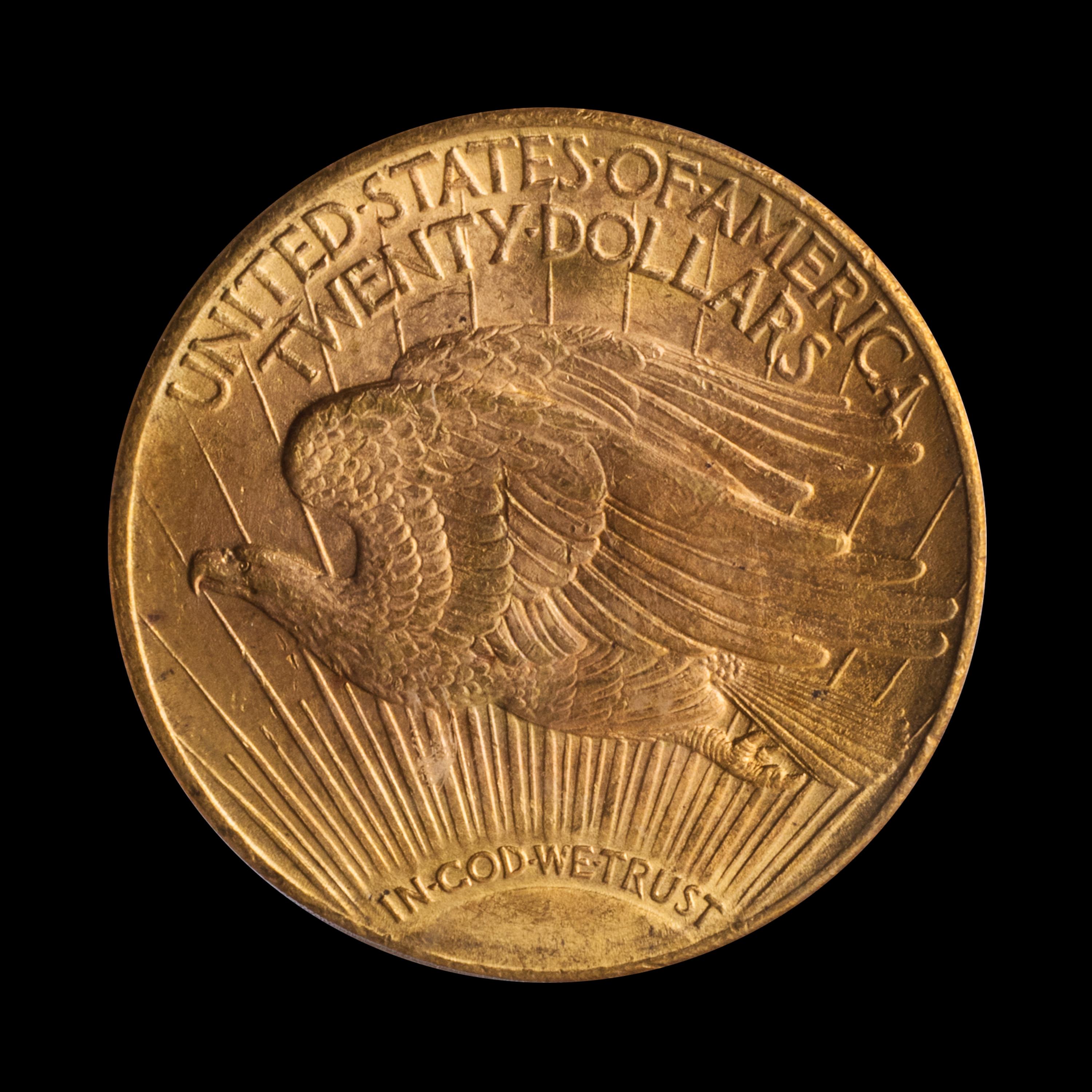 A United States 1924-S St. Gaudens $20 Gold Coin