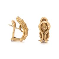 ALEX SEPKUS, YELLOW GOLD AND DIAMOND EARCLIPS