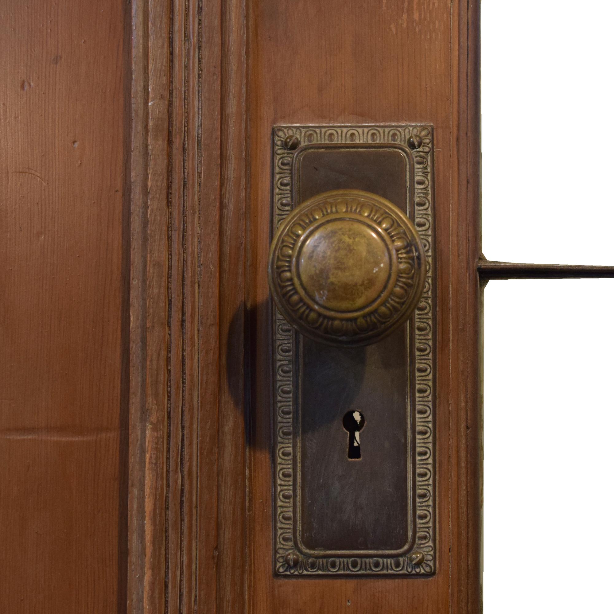 A Pair of Prairie School Leaded Glass Doors 42" W x 1.5" D x 81.5" H — United States, Early 20th Century