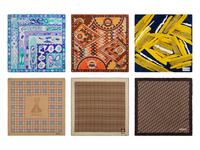 Six Designer Scarves: Dior, Lanvin, Two Pucci, Two Burberry