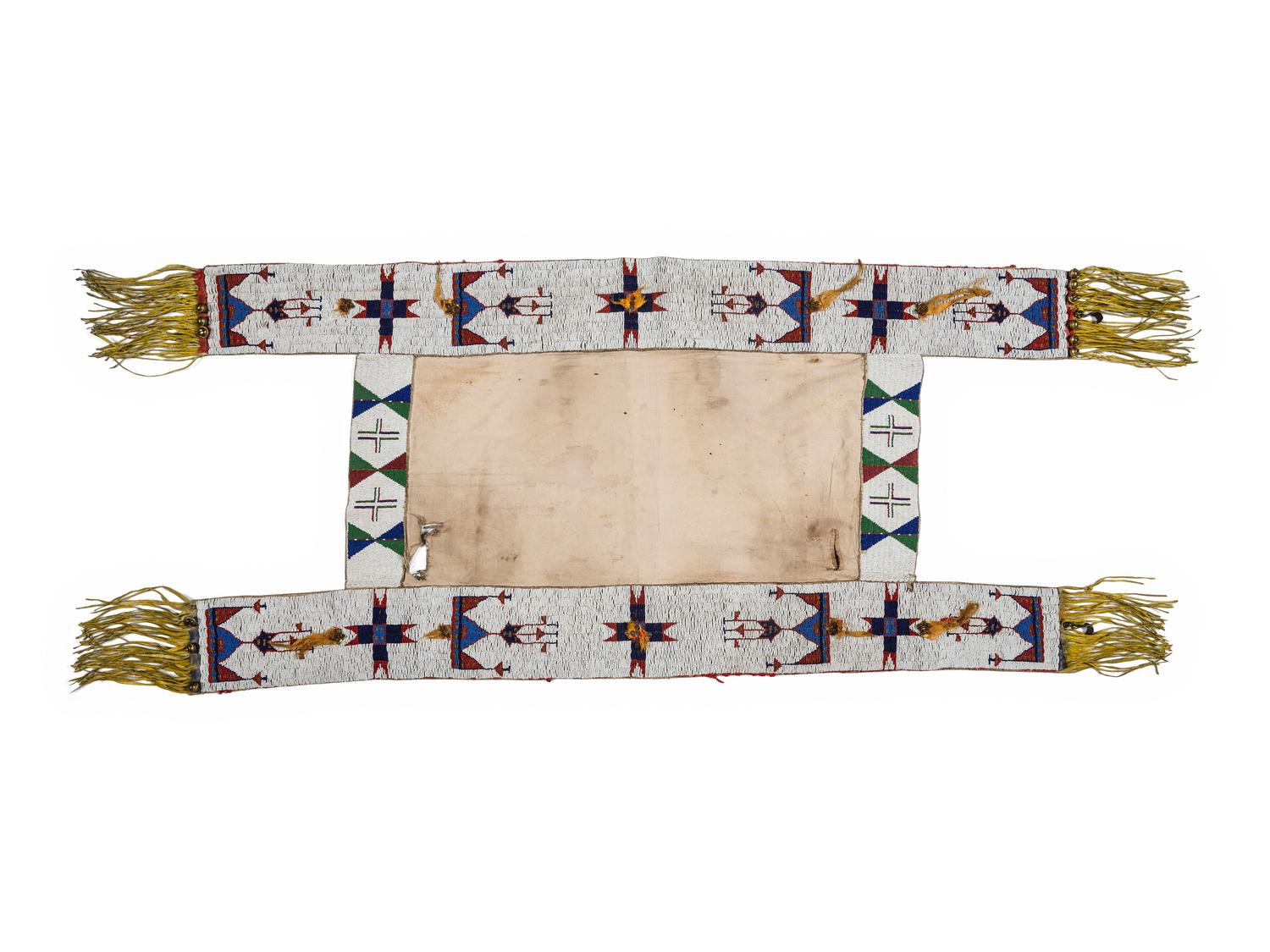 Sioux Beaded Hide Saddle Blanket