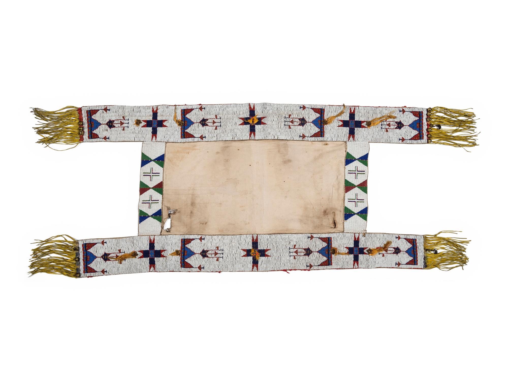 Sioux Beaded Hide Saddle Blanket