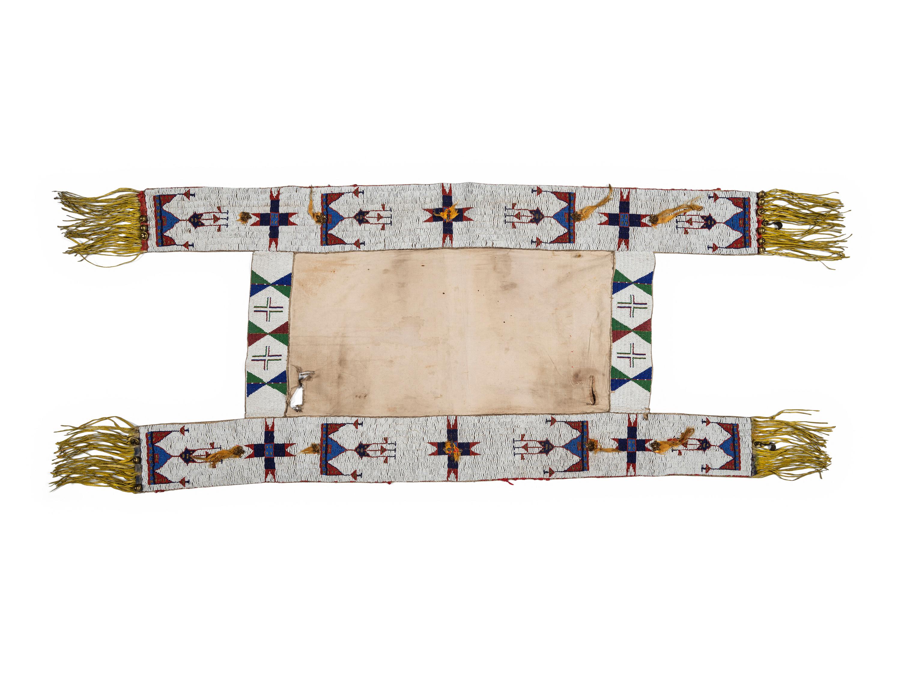 Sioux Beaded Hide Saddle Blanket